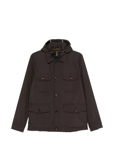 Moorer Button Hooded Jacket In Multi