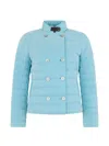 Moorer Button Padded Jacket In Blue