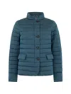 Moorer Button Padded Jacket In Brown