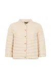 Moorer Button Padded Jacket In Neutral