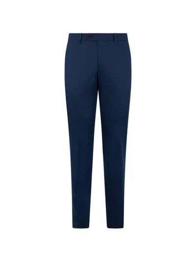 Moorer Button Trousers In Blue