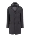 Moorer Technical Fabric Coat In Black