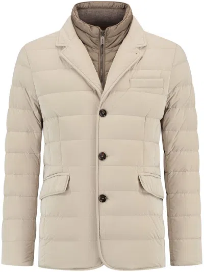 Moorer Button-up Jacket In Beige