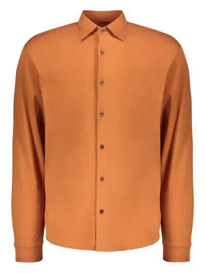 Moorer Button-up Shirt In Orange