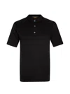 Moorer Button-up T-shirt In Black