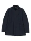 Moorer Buttoned Coat In Blue