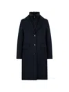 Moorer Buttoned Coat In Blue