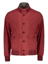 Moorer Claudio Techno Fabric Jacket In Red