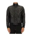 Moorer Buttoned High Neck Jacket In Black