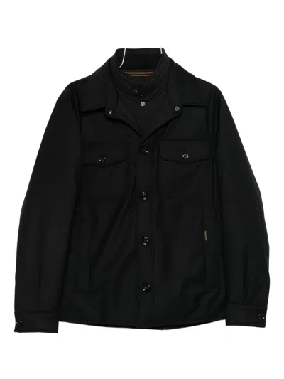 Moorer Long-sleeved Casual Jacket In Black
