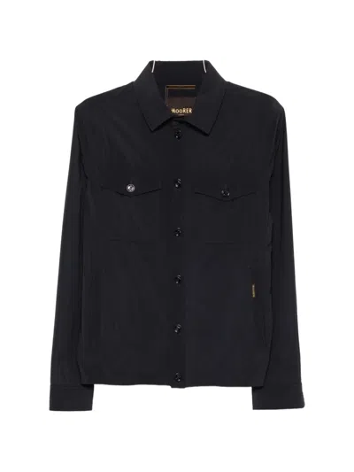 Moorer Buttoned Pocket Jacket In Black