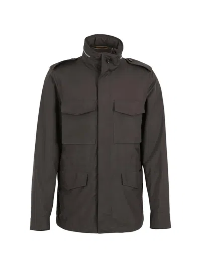 Moorer Buttoned Pocket Jacket In Black