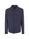 Moorer Buttoned Pocket Jacket In Blue