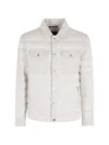 Moorer Buttoned Quilted Jacket In White