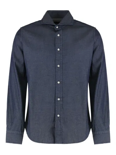 Moorer Buttoned Shirt In Blue