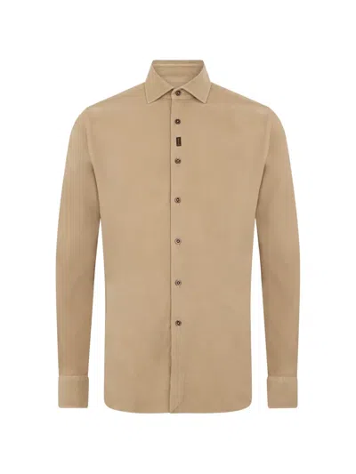 Moorer Buttoned Shirt In Brown