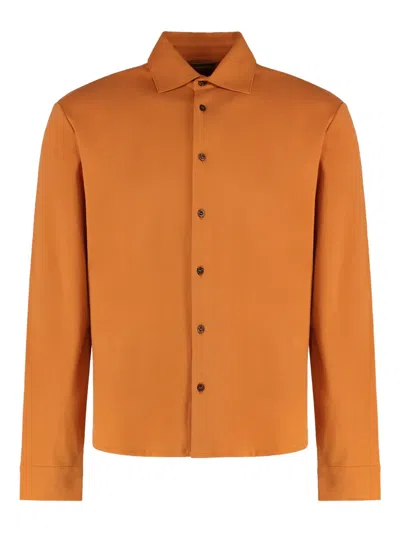 Moorer Buttoned Shirt In Orange