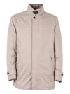 Moorer Buttoned Single-breasted Padded Jacket In Gray