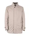 Moorer Buttoned Single-breasted Padded Jacket In Neutral