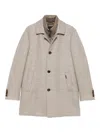 Moorer Buttoned Virgin-wool Coat In Gray