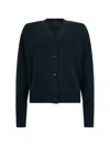 Moorer Button-front Cardigan In Blue