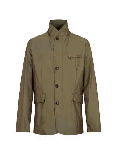 Moorer Button-front Pocket Jacket In Green