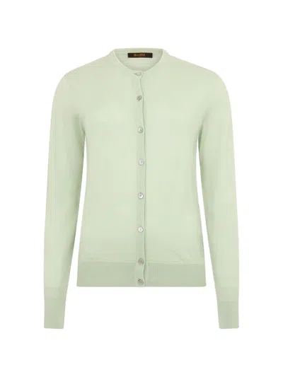 Moorer Button-up Cardigan In Black