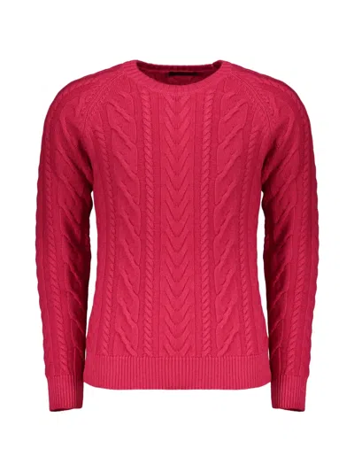 Moorer Cable-knit Cashmere Sweater In Red