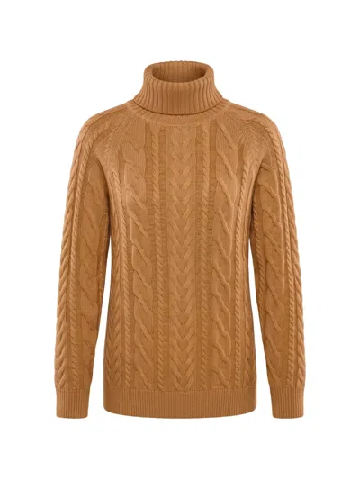 Moorer Cable-knit Roll-neck Sweater In Neutrals