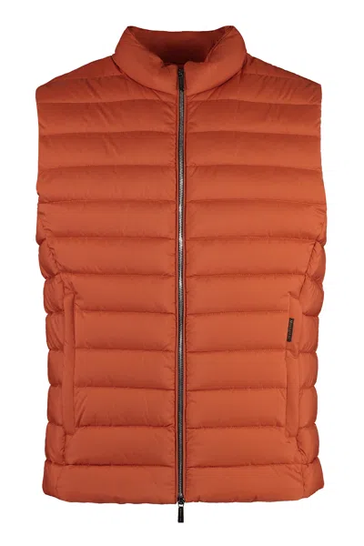 Moorer Calaf Padded Bodywarmer In Orange
