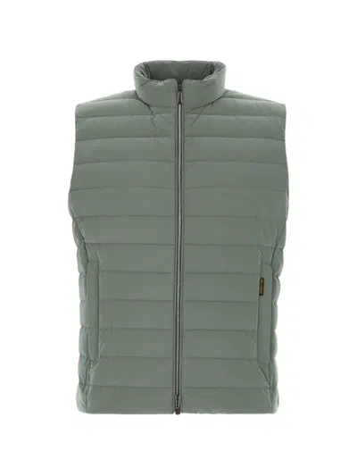 Moorer Sage Green Nylon Blend Calaf Sleeveless Down Jacket