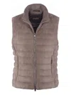 Moorer Calaf Padded Sleeveless Gilet In Neutral