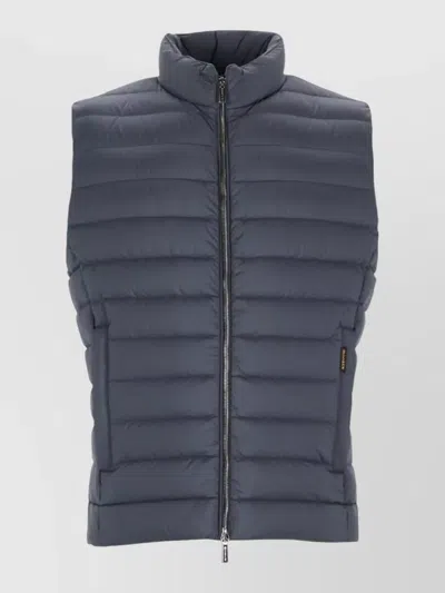 Moorer Calaf S3 Mens High Neck Padded Vest In Blue