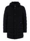 Moorer Midnight Blue Nylon Blend Calandri Down Jacket In Blue