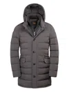 Moorer Calandri-kn Hooded Button Jacket In Black
