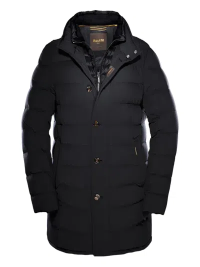 Moorer Calegari-kn Layered Down-padded Coat In Black