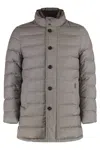 Moorer Calegari Padded Cashmere Coat In Gray