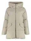 Moorer Calliope Hooded Down Jacket In Neutrals