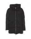 Moorer Black Down Jacket In Black