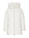 Moorer Calliope-stp Oversize Down Jacket In Blanco