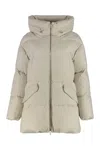 Moorer Calliope Hooded Down Jacket In Sand