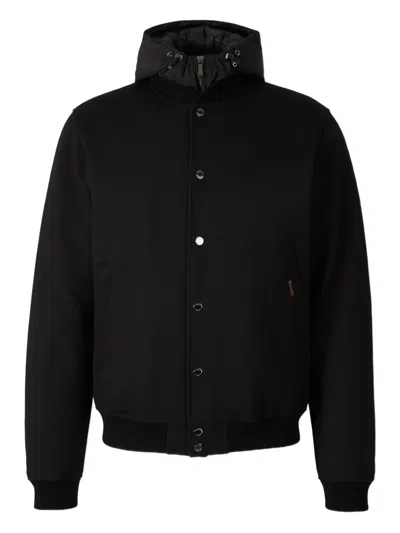 Moorer Callum Hooded Jacket In Black