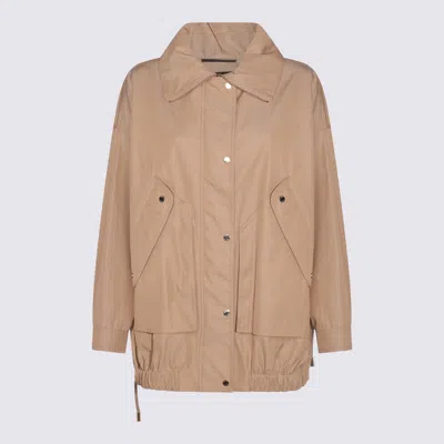 Moorer Camel Casual Jacket In Brown