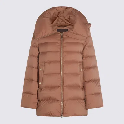 Moorer Camel Natalia Down Jacket In Brown