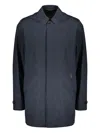 Moorer Techno Fabric Raincoat In Blue