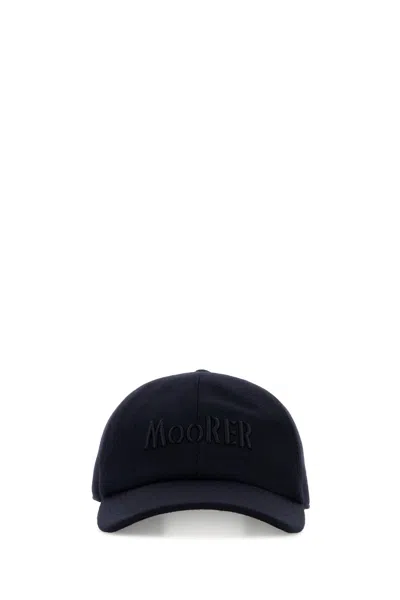 Moorer Cappello Da Baseball In Lana Blu Navy Uomo