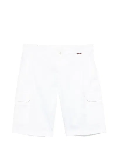 Moorer Cargo Pocket Shorts In White