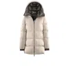 Moorer Quilted Hooded Jacket In Beige