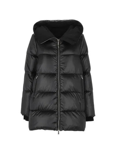 Moorer Carinzia Hooded Padded Coat In Black
