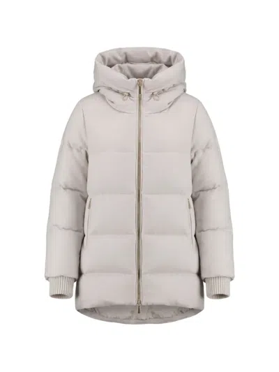 Moorer Carinzia Hooded Padded Jacket In Neutral